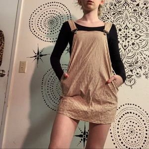 Gingham Overall Dress